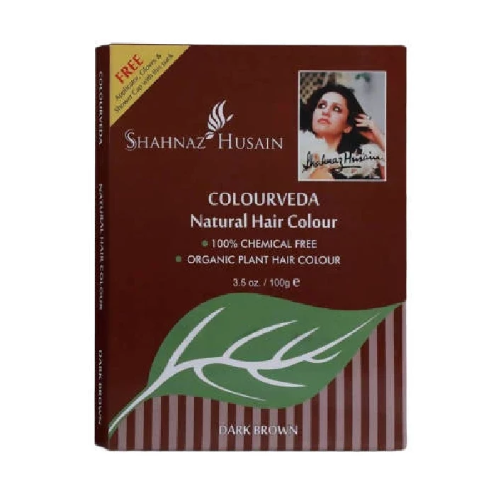 Shahnaz Husain Colourveda Natural Hair Colour (Dark Brown), 100 g-1.webp